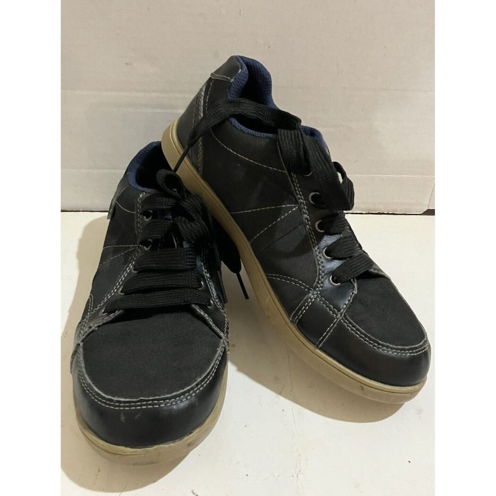 Shoe Department “Nicholas” boys Size 4M Black  Navy Blue casual shoes